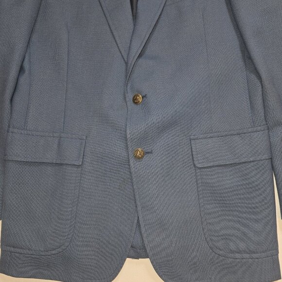 Vintage Hardwick Clothes Sport Coat Blazer Mens 43L Blue Sport Coat USA 2 Button - Picture 2 of 11